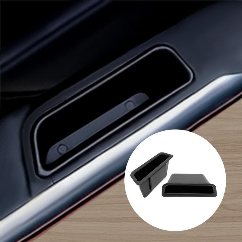 CHRYMUM 2PCS Car Door Side Storage Box, Front Door Storage Pockets, Car Interior Accessories Side Insert Organizer Box Net Pocket Compatible with Ford Mustang 2015-2024 - Image 3